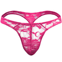 Cargar imagen en el visor de la galería, One Size Men&#39;s erotic underwear lace sexy semi-transparent thong T pants
