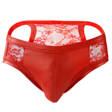 Cargar imagen en el visor de la galería, Mens Lace Thong Underwear Low Waist Panties Mesh G-String Briefs
