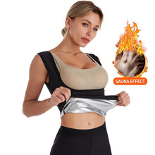 Cargar imagen en el visor de la galería, Women&#39;s Sweat Vest, Sauna Sport Slimming Tank Top Slimming Girdle Flat Belly Fitness Waist Trainer
