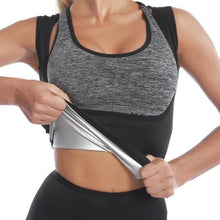 Lade das Bild in den Galerie-Viewer, Damen Schwitzweste, Sauna Sport Schlankheits Tank Top Schlankheitsgürtel Flacher Bauch Fitness Taillentrainer
