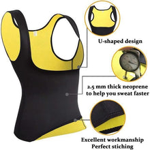 Cargar imagen en el visor de la galería, Women&#39;s Sweat Vest T-shirt Fitness Slimming Tank Top - Strong Compression to Lose Weight Easily
